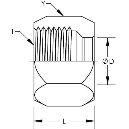 World Wide Fittings Flareless Compression Nut 7105X02T